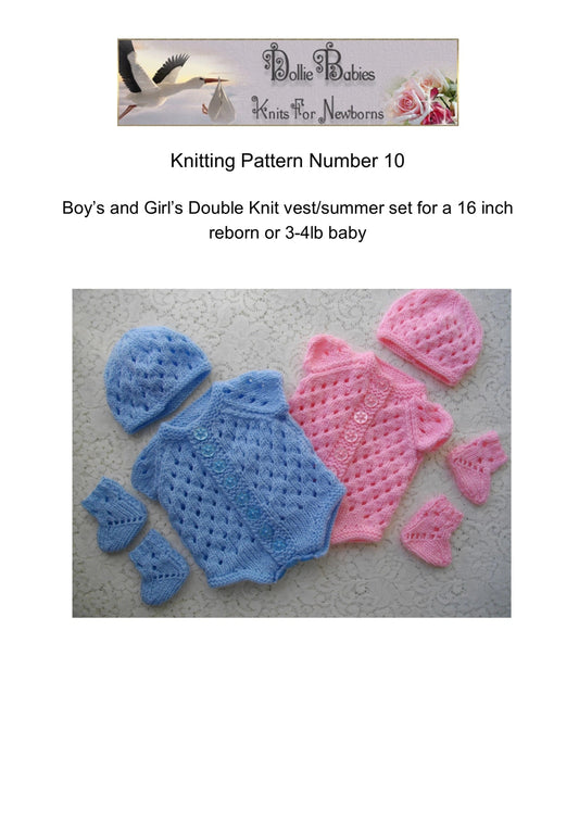 Premature Bodysuit Knitting Pattern PDF 10 - DollieBabies