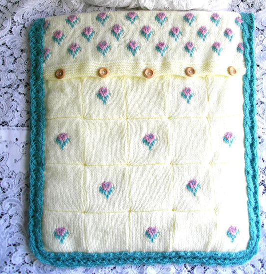 PRINTED Baby Pram Quilt Knitting Pattern 31 - DollieBabies