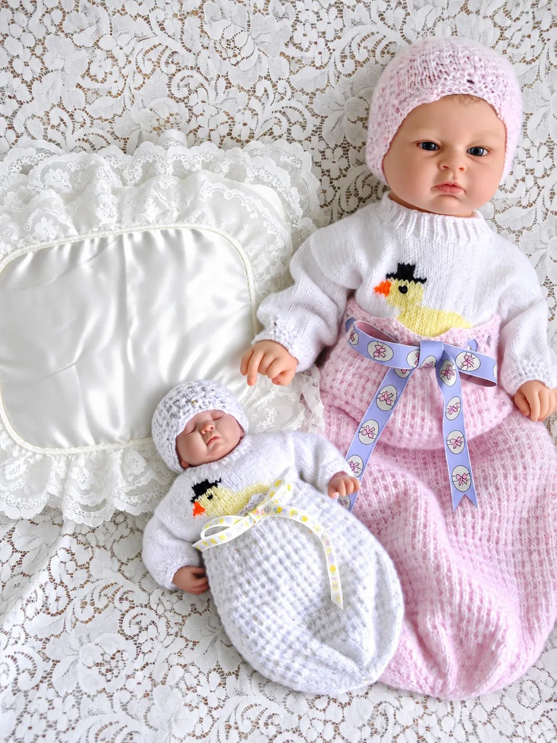 PRINTED Easter Themed Baby Cocoon Knit Pattern 33 - DollieBabies