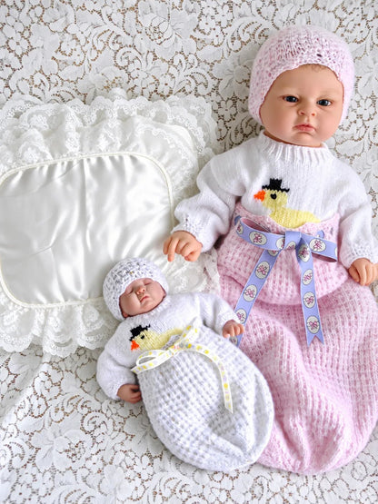 PRINTED Easter Themed Baby Cocoon Knit Pattern 33 - DollieBabies