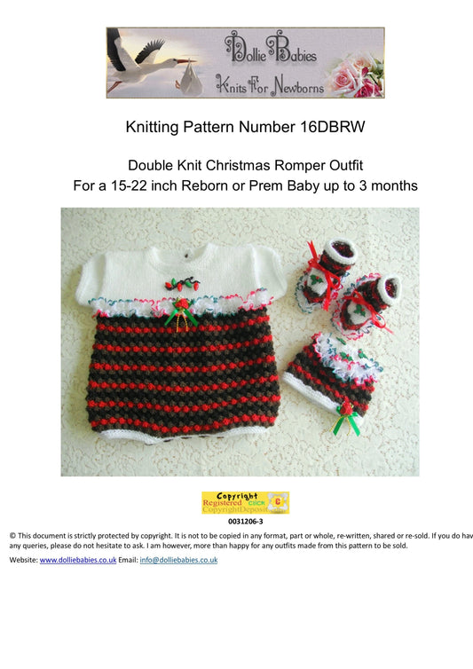 Printed Seasonal Baby Romper Knitting Pattern 16 - DollieBabies