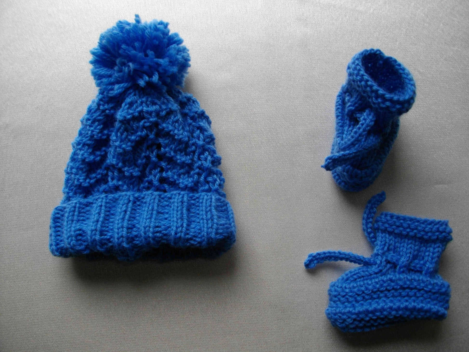 Ready Made Hand Knitted Reborn Boy Doll Matinee Set - DollieBabies