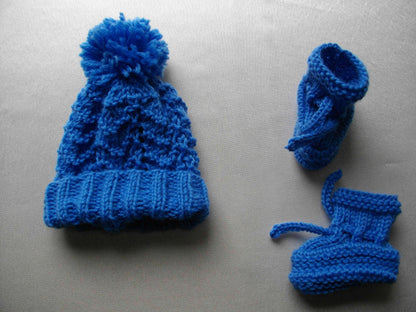 Ready Made Hand Knitted Reborn Boy Doll Matinee Set - DollieBabies