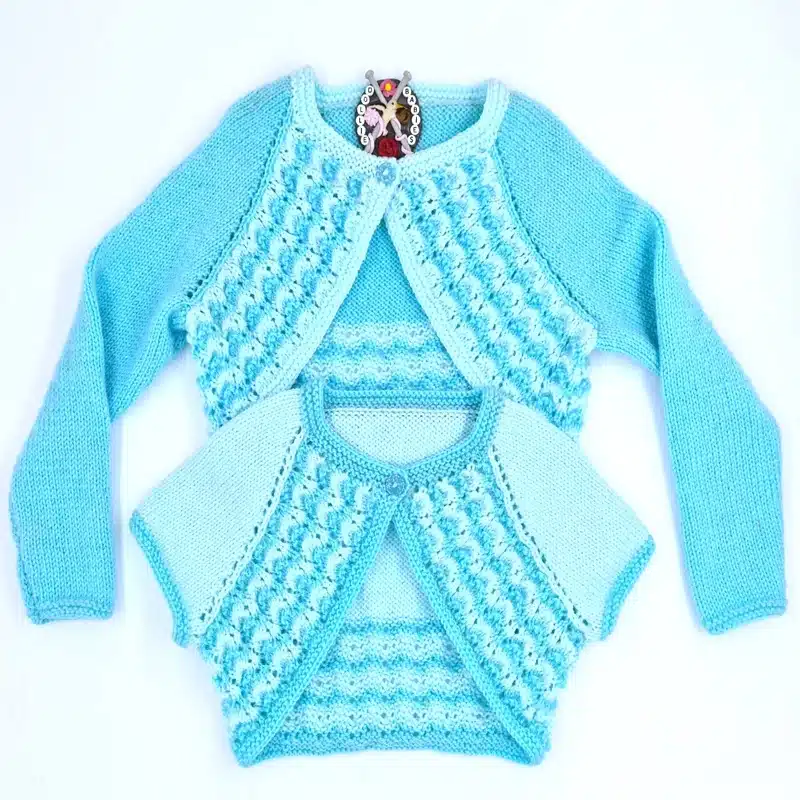 Top Down Child Bolero Knitting Pattern 117 DollieBabies