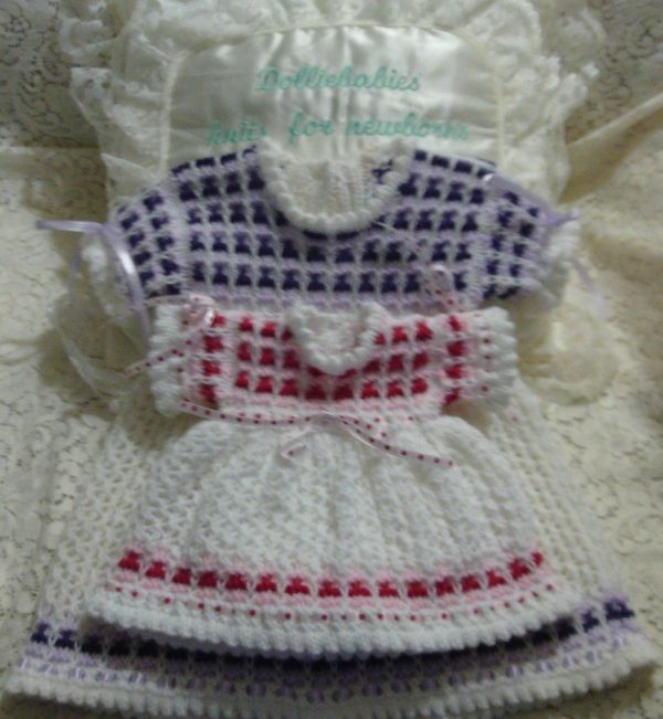 Dresses From Girl's Layette Knitting Pattern