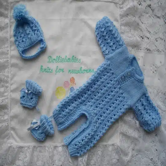 Micro Premature boy's romper knitting pattern